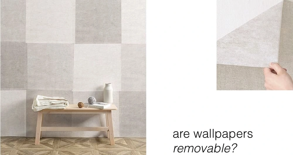 Brown and cream Removable Wallpaper